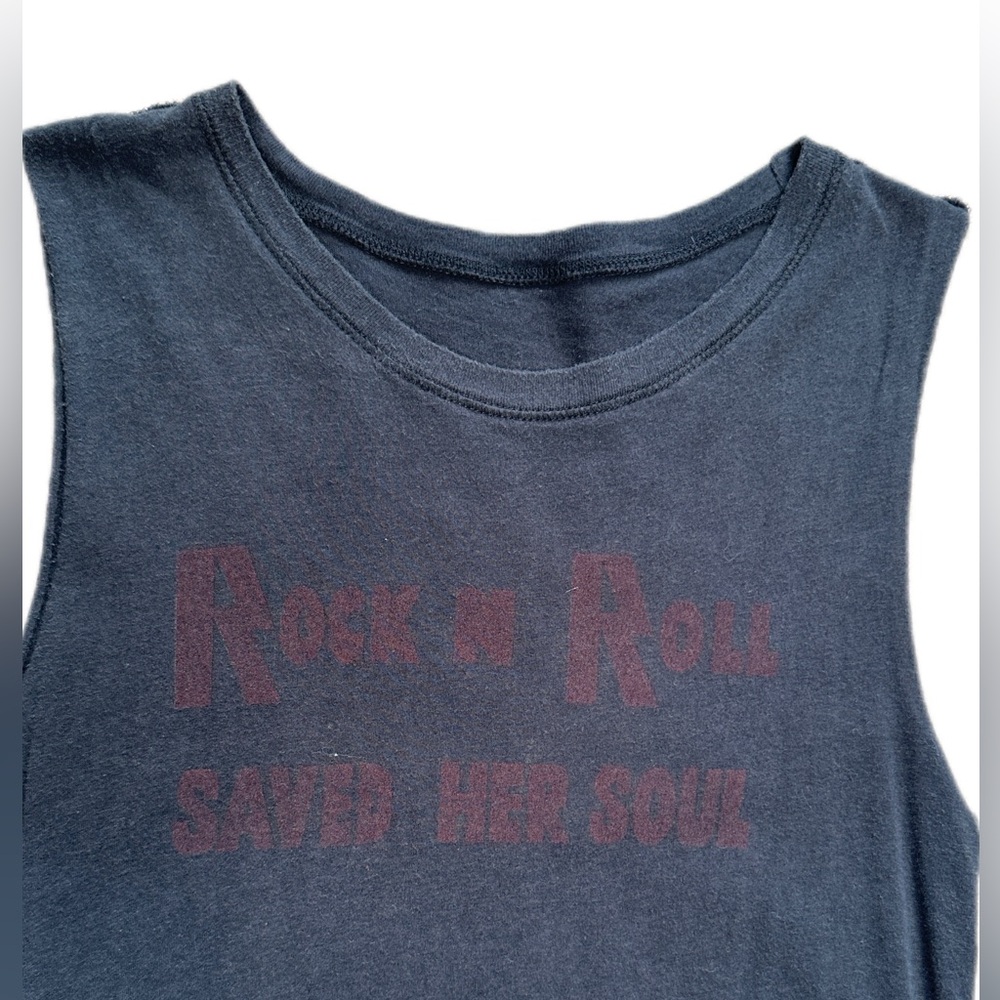 Rock n Roll  Black Graphic Tank Size Small